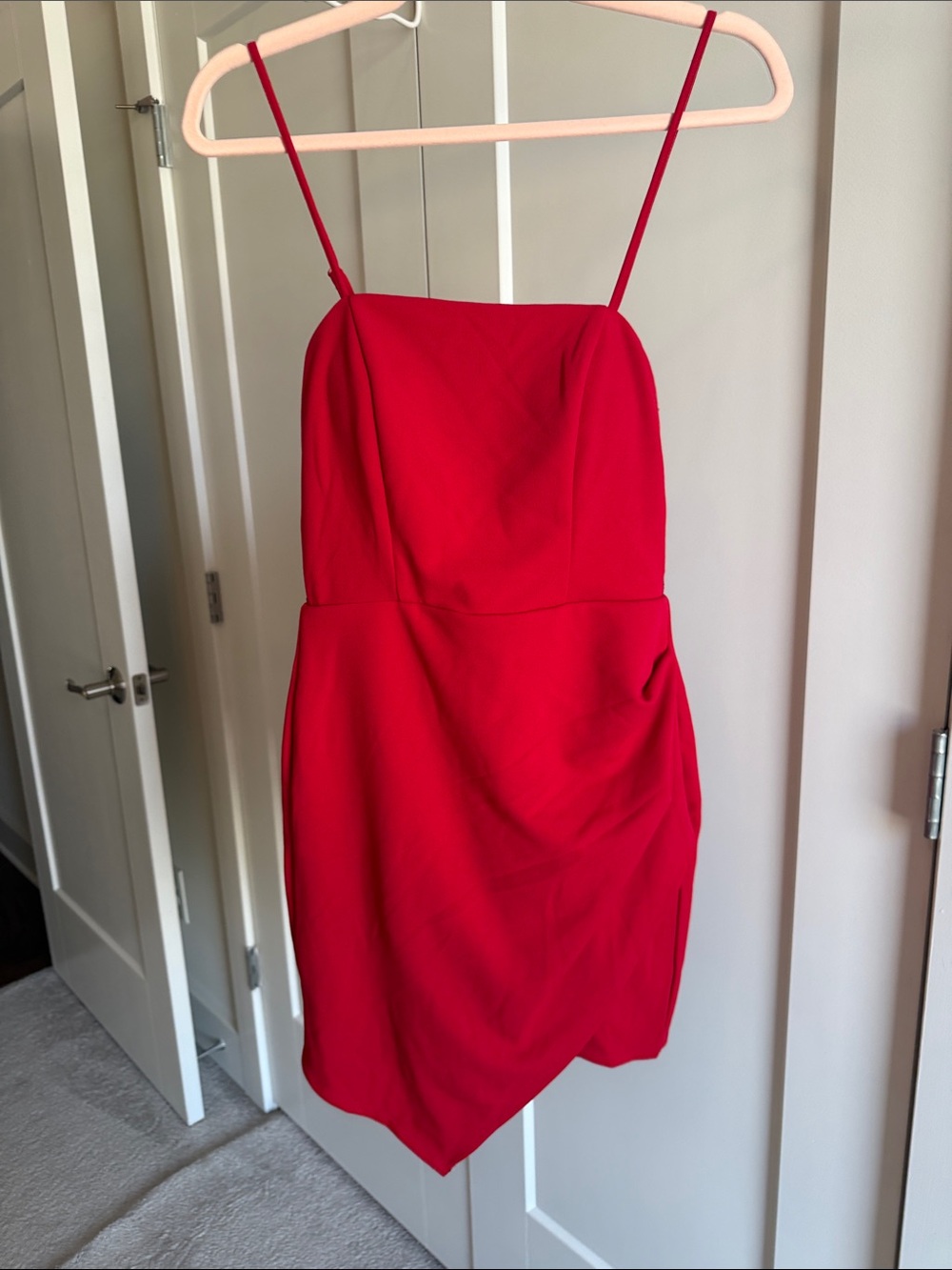 Francesca's Collections Red Spaghetti-Strap Mini Dress